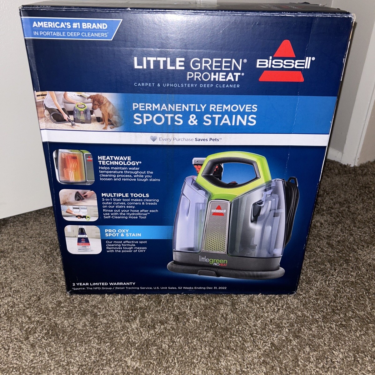 BISSELL® Little Green ProHeat Portable Carpet Cleaner 2513G NEW
