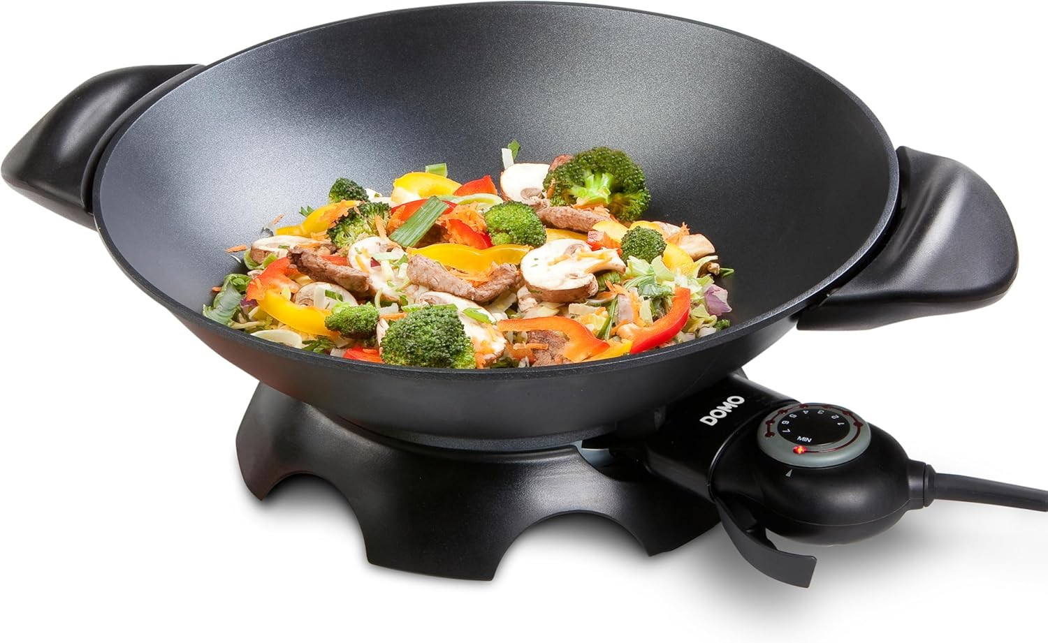 Wok Domo DO8708W Nero - Il Re della Cucina Sana e Veloce