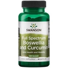 SWANSON Full Spectrum Boswellia and Curcumin 60 Capsules