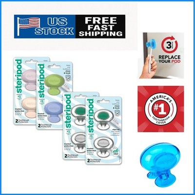 Durable, BPA-Free Multi-Color Clip-On Toothbrush Cover - 4 Count for Protection