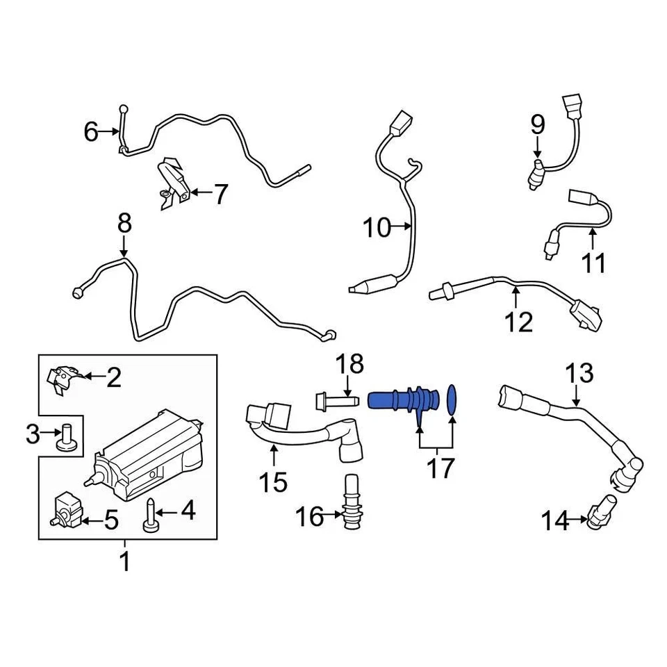 For Ford Transit-350 15-24 Ford Evaporative Emissions System Line Adapter Foto 2 de 3