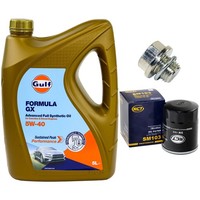 MotoröL Filter Set 5W-40 5 Liter + ÖLablassschraube FüR Mitsubishi Colt VI 1.3