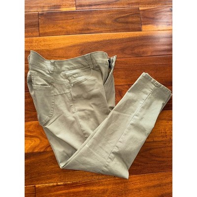 Democracy Ab-solution Pants Womens 12 Olive Green Excellent Ankle Tapered