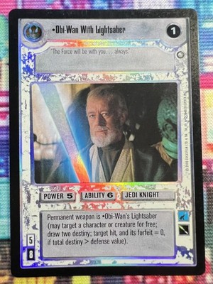 Star Wars CCG Reflections II 2 Foil Obi-Wan with Lightsaber Box Topper