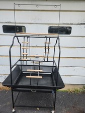 Bird play Stand with Wheels and seed catch for Indoor Outdoor Parrot,