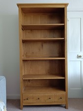 John Lewis oak bookcase with drawers