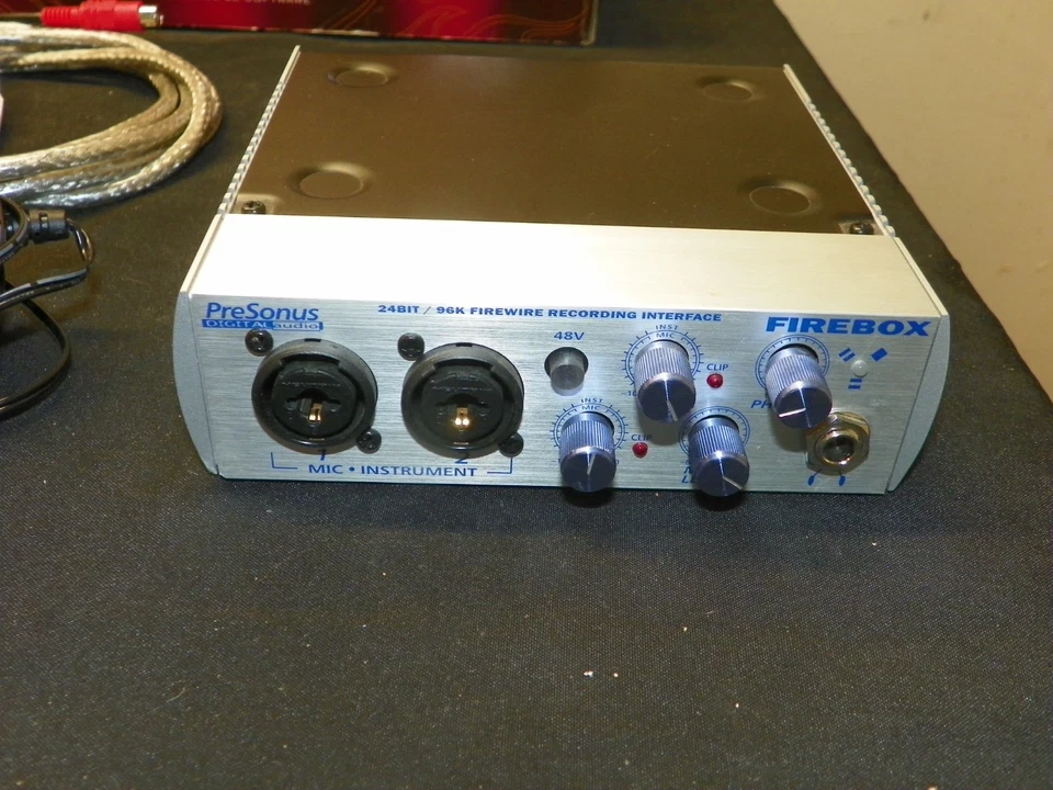 PreSonus Firebox Firewire Audio Interface With Power Adapter and MIDI Cables - Image 3 of 4