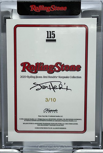2025 Rolling Stones Jimi Hendrix Keepsake Collection Dual Patch 3/10 - Bild 2 von 2