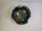 Vintage Murano Tutti Frutti Black Cased Art Glass Bowl Ashtray