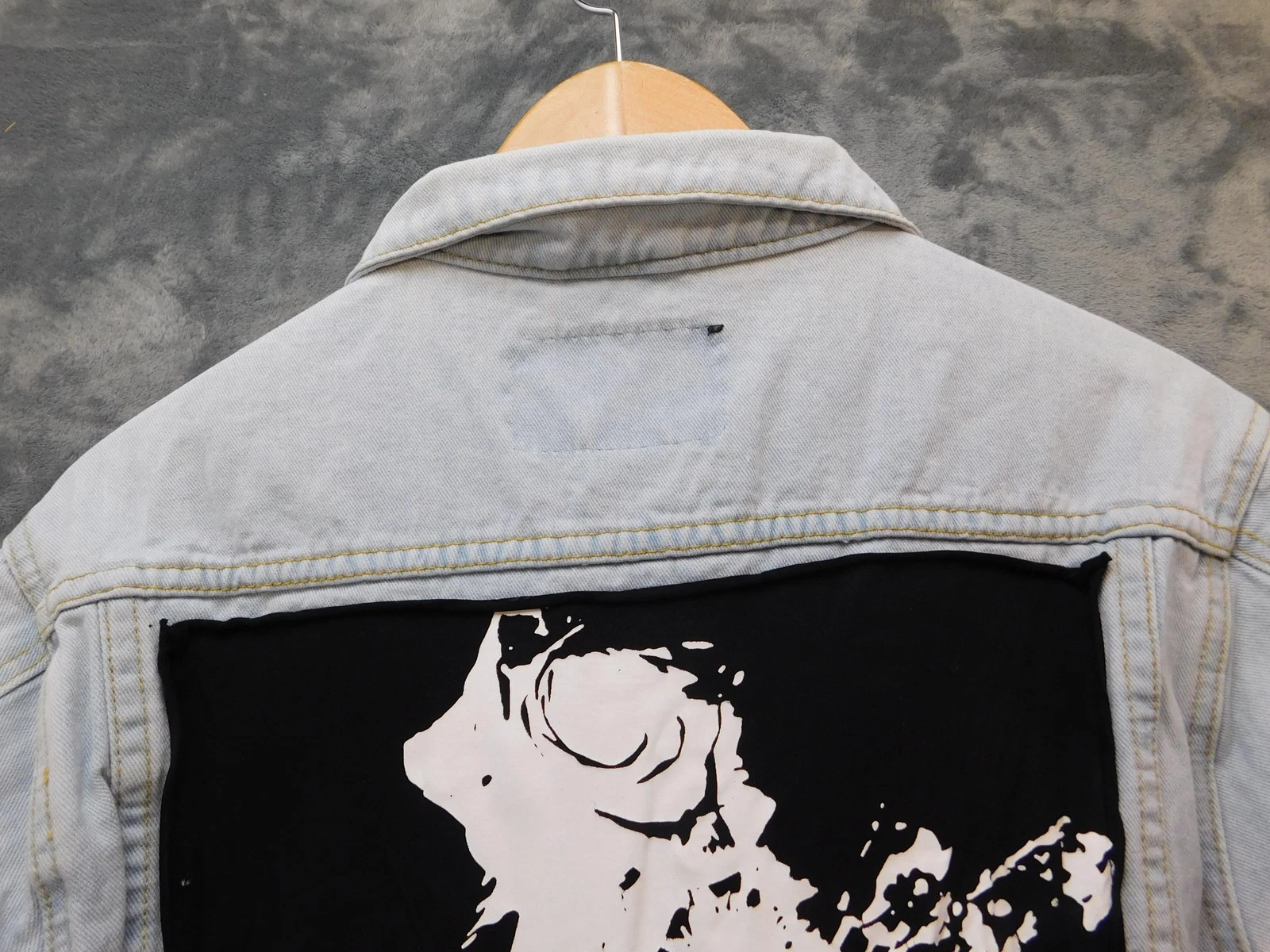 Brooklyn Cloth Denim Jacket Mens Medium Light Wash Tokyo Roses Embroidered image 7