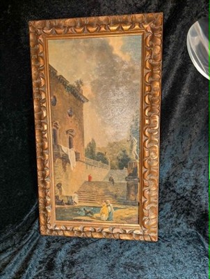 Vintage HUBERT ROBERT pendant-pair high-quality giclee repros: ''Ruins of a Porti