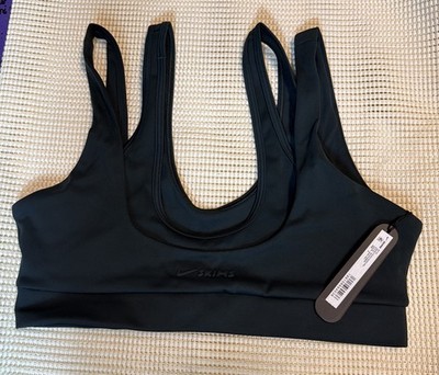 NikeSKIMS Matte Women's Double-Strap Scoop Bra (NSKM DARK TEAL/NSKM DARK TEAL) M