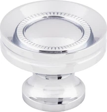 Top Knobs M291 Button Faced Knob 1 1/4" Polished Chrome