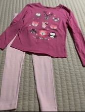 365 Kids Wonder Nation Girls Best Friends Pink Shirt Leggings Set Sz 5