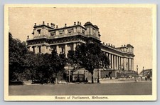 Houses of Parliament Melbourne Australia Early Postcard