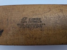 Vintage EMPIRE Pure Horsehair Shoe Polisher Brush U.S.A. SILVER BEAR 8.75"