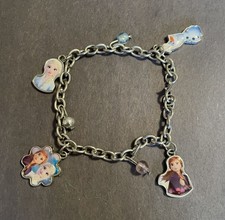 Disney Frozen Charm Bracelet Olaf Elsa Anna Jewelry