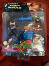 Playmates 1996 SPACE JAM MARVIN MARTIAN MICHAEL JORDAN with SLAMMIN’ SAUCER RARE