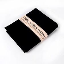 5 Yard Black Cotton Fabric,Natural Poplin Fabric by The 5 Yards,