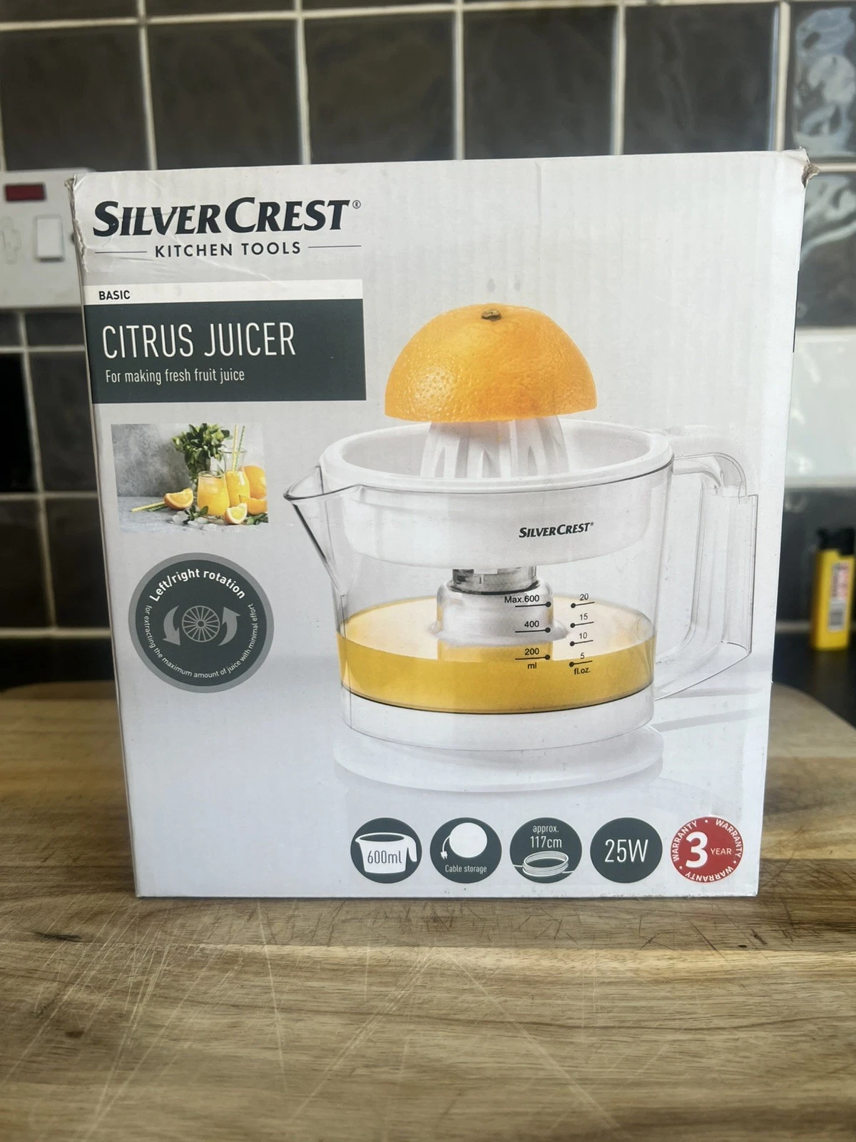 SilverCrest Citrus Orange juicer, Uk Plug