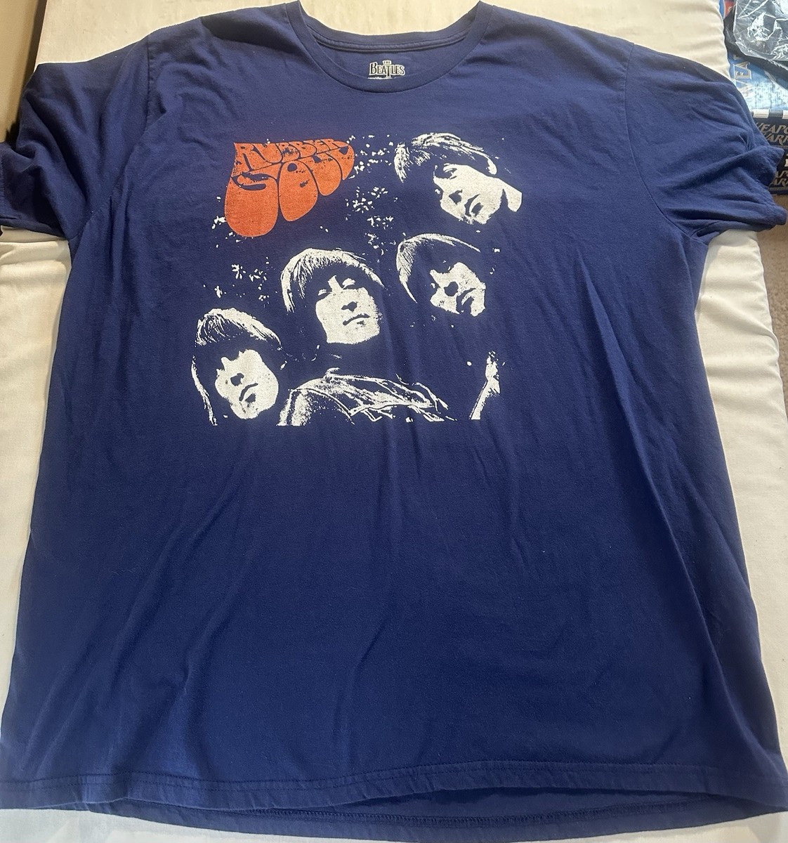 The Beatles Rubber Soul Adult 2XL Blue T-Shirt | eBay