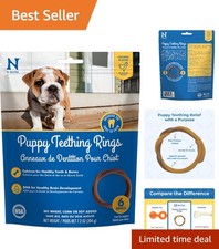 6-Pack Chicken Flavor Puppy Teething Rings: Relieve Pain Boost Dental Health