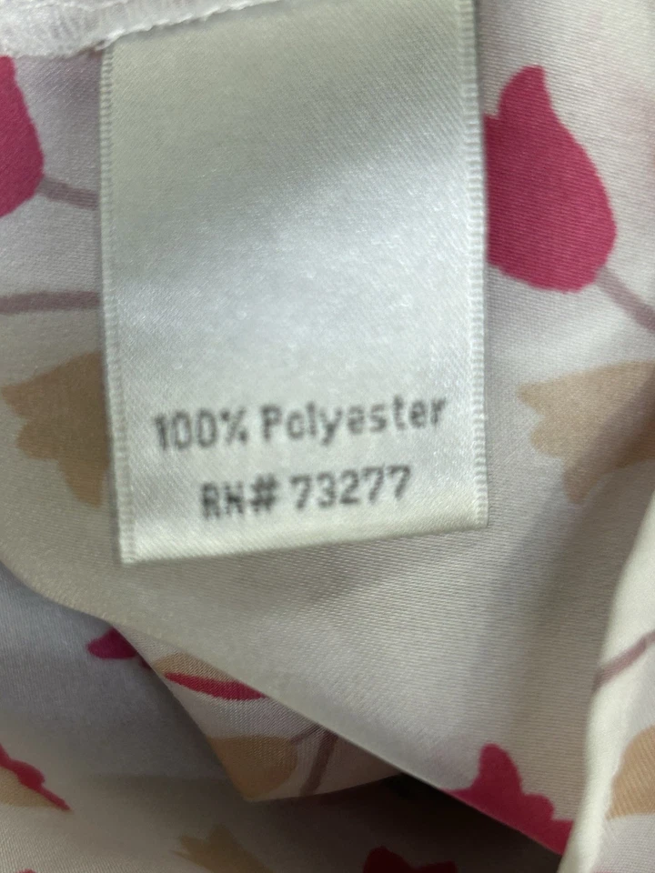 LC Lauren Conrad Women’s Spaghetti Strap Red Pink Floral Top, Size Medium. 2C - Image 4 of 4