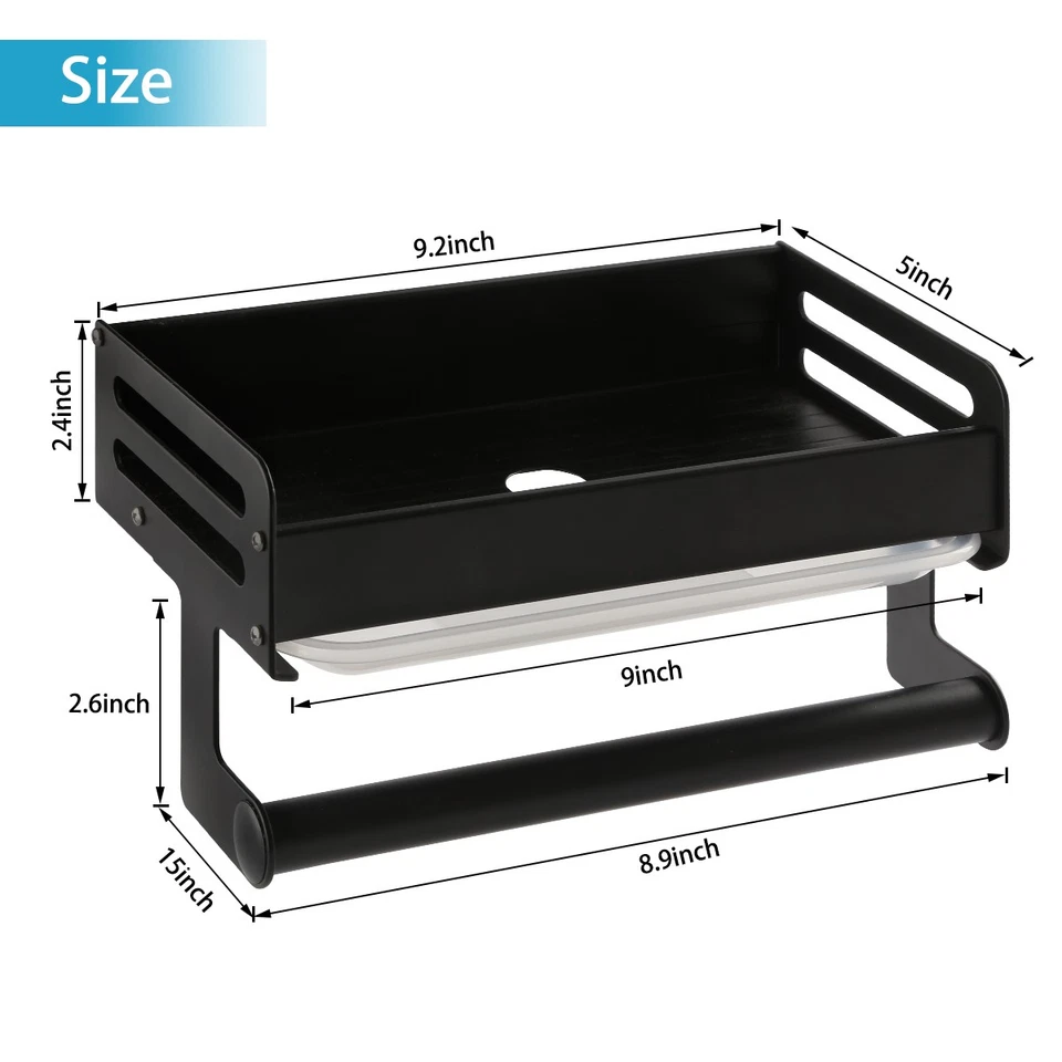 Estantes de baño EE. UU. Sin taladro Montaje en pared Capa Estante Ducha Soporte de almacenamiento Foto 4 de 4