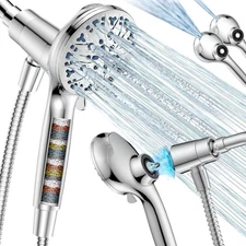 High Pressure Filtered Shower Head with Handheld, Upgrade Magnetic 10-Mode Hand
