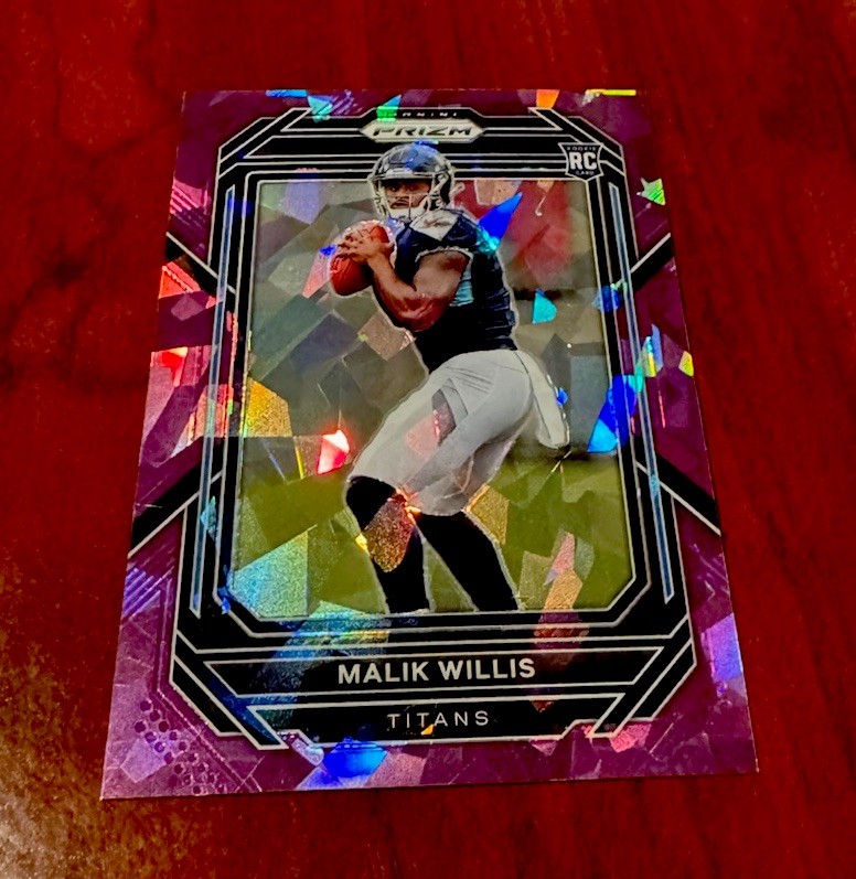 2022 MALIK WILLIS 157/225 Rookie Panini Prizm Purple Ice Packers RC #303