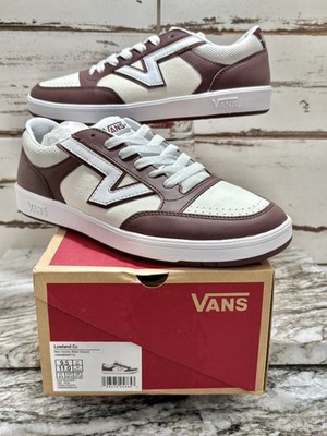 VANS Lowland CC Shoes White Brown New Varsity Bitter Choco Men's 9.5 NEW