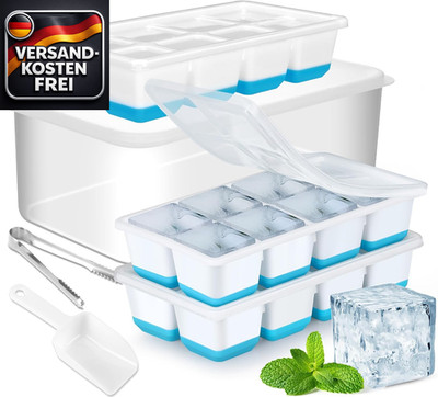 Silikon Eiswürfelformen Set 4,5cm große XXL für Partys und Getränke