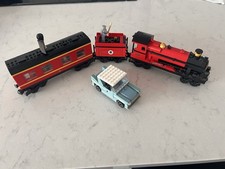 Harry Potter Hogworts Express And Ford Anglia Car With Figures