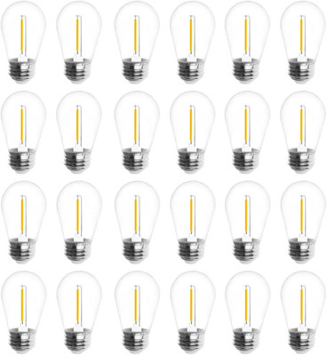Jslinter S14 Garten LED Lichterkette Birne, 1W Wasserdicht Außen Leuchtmittel, Warm...
