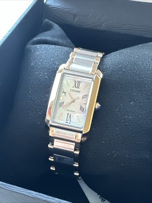 Citizen Women's Bianca Eco-Drive Silver Pink Watch 32MM EW5624-54Y