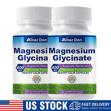 400mg Magnesium Glycinate High Absorption,Improved Sleep,Stress  Anxiety Relief