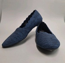SKECHERS Cleo Air-Cooled Memory Foam Navy Knit Shoes Womens Size 8
