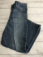 Lee Brand Jeans Mens 34x27 Blue Denim Medium Wash Straight Leg Classic Casual