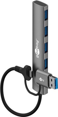 USB-C Hub Slim 4-Port USB A auf USB A 5 Gbit/s USB-C-Stecker/USB-A-Stecker