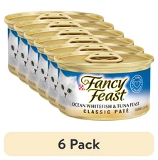(6 pack) Fancy Feast Wet Cat Food, Ocean Whitefish & Tuna