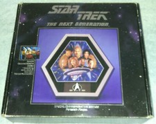 Star trek the next generation COMMEMORATIVE EDITION PORCELAIN PLAQUE RARE