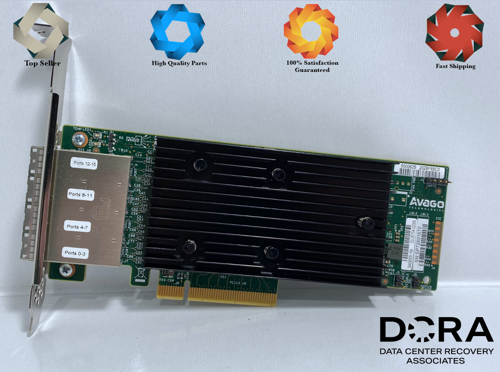 Avago LSI SAS9305-16e 4 port 16 channel HBA PCI-E3.0 x8 9305-16E High Profile ST