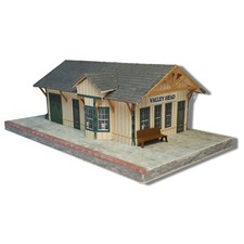 Z Scale Building 1:220 Train Station / Depot - Pre-Cut Paper Model Kit - SDZ1