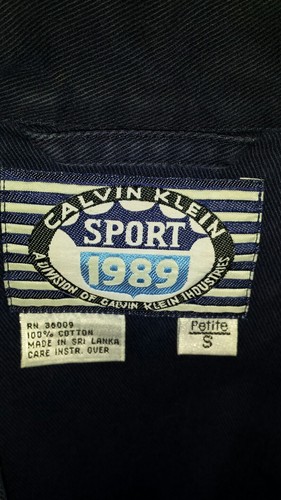 Calvin Klein Sport Womens S P Blue Blazer Jacket Denim Sports Coat Button Front - Picture 4 of 4