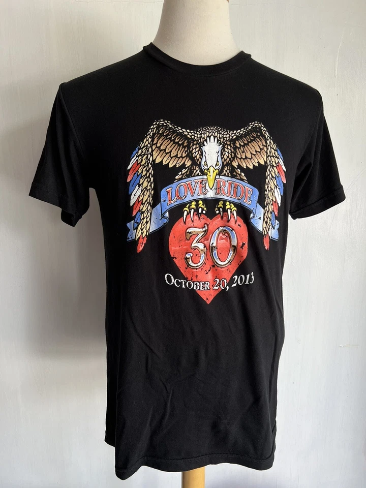 Camiseta Harley-Davidson LOVE RIDE 30 (2013) CHEVY METAL TAYLOR HAWKINS Talla Mediana Foto 4 de 4