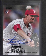 2016 Topps Stadium Club Black Autograph #SCA-An Aaron Nola No 34 of 50