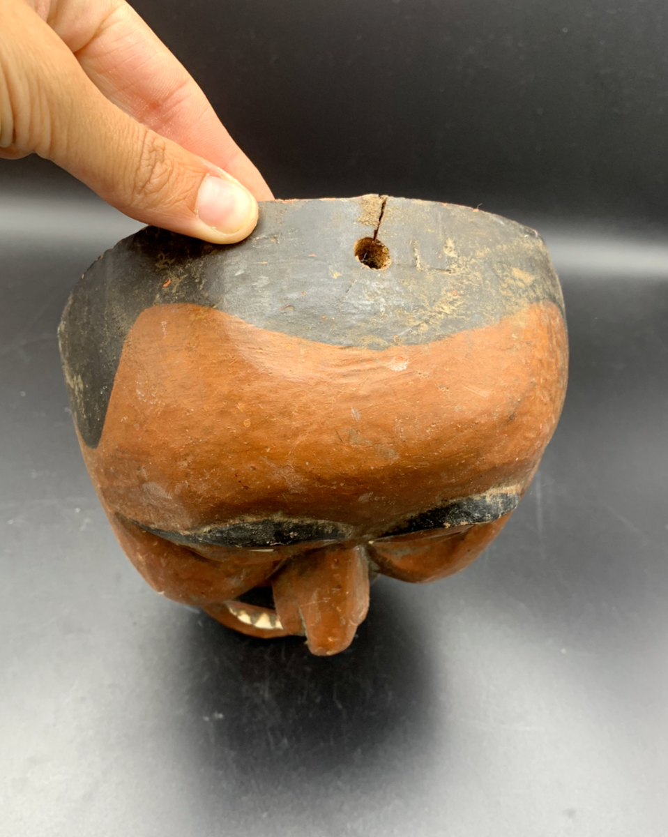 Masque ancien bois sculpté théâtre Balinais Bali Indonesie rare - Antiquités
