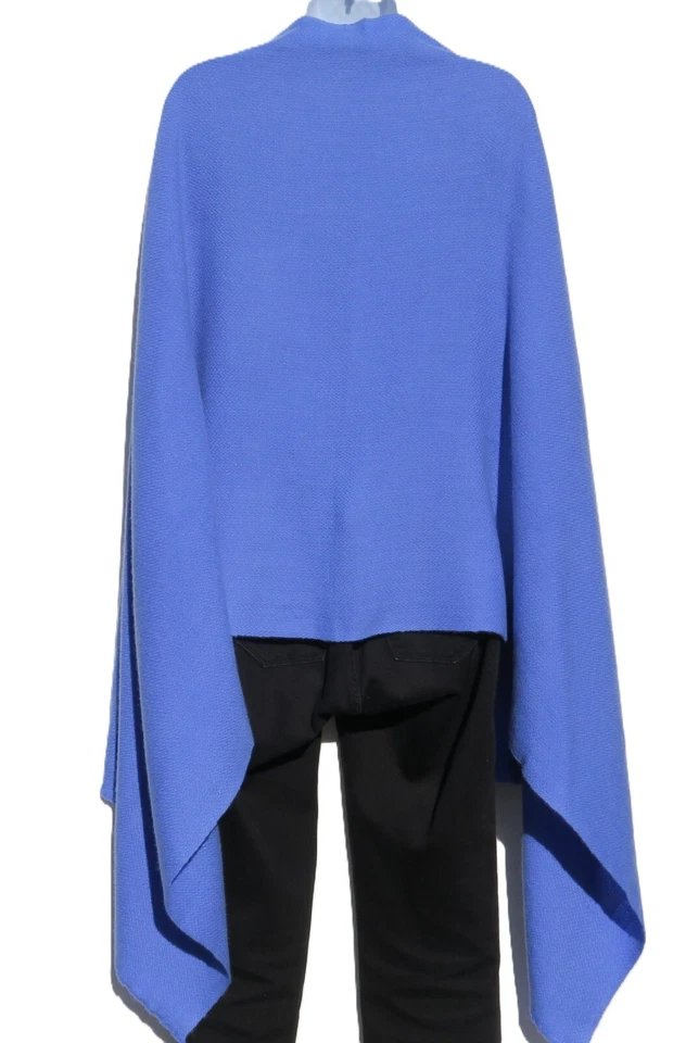 Cachemira|Chal/Envoltura|2 Capas|Telar a Mano|Nepal|Mini Espiga| Azul Claro Foto 3 de 4