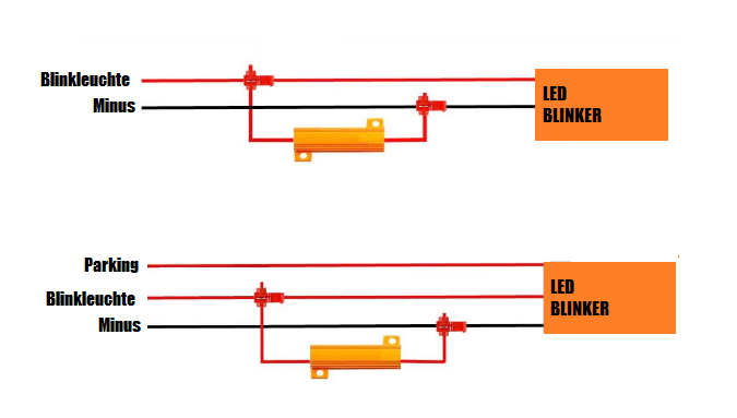 Produktbild von LED-Widerstände 50W 6 Ohm Für Blinker – 2 Stück Mit 4 Stromdieben, Canbus-fähig, Fehlercode-Korrektur Für KFZ