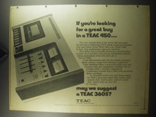 1974 TEAC 360S Cassette Deck Ad - If you're looking for a great buy in a Teac